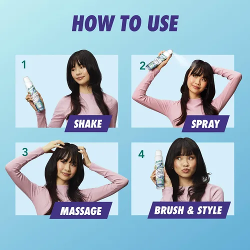Vista 8 de Batiste Champú seco activado por el sudor, neutraliza el olor hasta 24 horas y evita la acumulación de sudor en el cabello, champú sin agua, 3.81