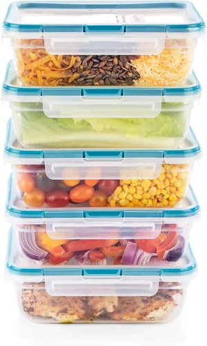Vista 2 de Snapware Total Solution - Juego de 10 recipientes de plástico para almacenamiento de alimentos y solución total, 10 recipientes de plástico