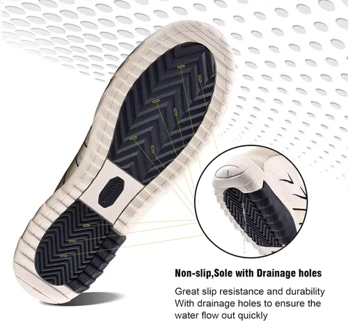 Vista 4 de YALOX Zapatos de agua para hombre y mujer, zapatos de natación al aire libre, playa, descalzo, secado rápido, calcetines para piscina, natación