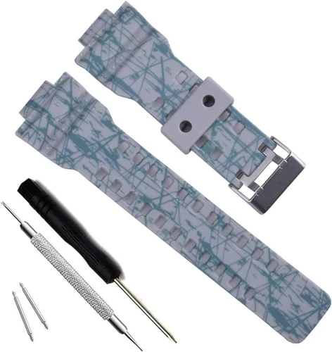 Vista 17 de My Time OliBoPo - Correa de repuesto de resina natural para reloj Casio G-Shock GD120/GA-100/GA-110/GA-100C