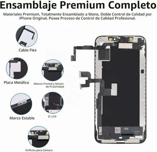 Vista 3 de Reemplazo de pantalla para iPhone Xs con altavoz de oído 5.8" LCD