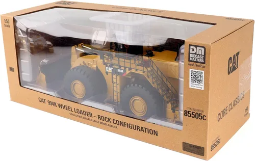 Vista 8 de Diecast Masters Cargador de ruedas Caterpillar 994K Escala 1:50 - Versión Rock Bucket en Amarillo Core Classics Series Cat Trucks & Construction