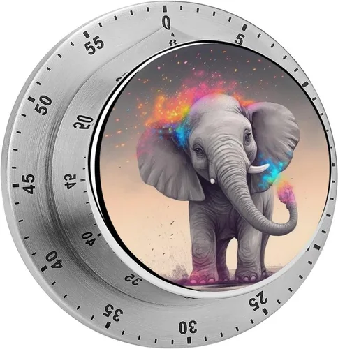 Vista 14 de African Woman Kitchen Timer 60 Minute Visual Wind Up Timer Indoor Mechanical Timers with Magnetic Base Stainless Steel Timers for Home Cooking Time