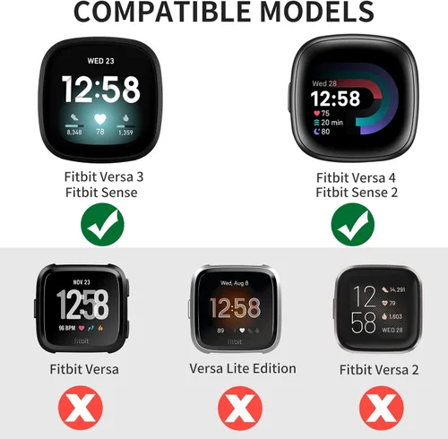 Vista 7 de MOFREE Bracelet Compatible with Fitbit Versa 3/Versa 4 Bands/Fitbit Sense/Sense 2 Bands for Women