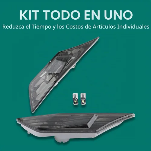 Vista 7 de AUTOKAY - Lámpara de señalización lateral con bombillas LED Compatible con Honda Civic 2016-2021-Smoke