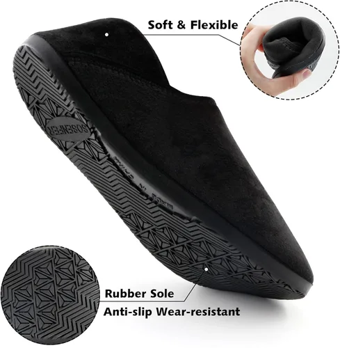 Vista 4 de House Slippers for Men Women Cozy Furry Lining Barefoot Slipper Socks Non Slip House Shoes with Rubber Sole for IndoorOutdoor