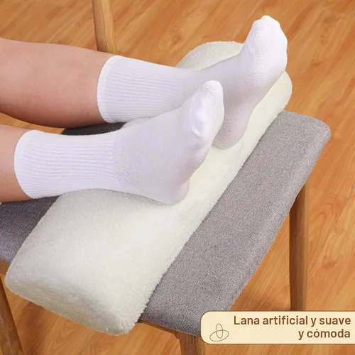 Vista 3 de Sintuff Almohada de apoyo para piernas con funda para sofá, almohada de descanso de pies con forma de media luna, almohada debajo de la rodilla