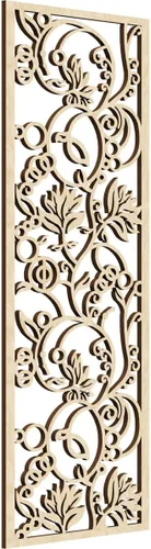 Vista 44 de Caspian Paneles de pared de madera con calado decorativo perforado, 9 3/8 pulgadas de ancho x 24 3/8 pulgadas de alto x 1/4 de alto, cereza