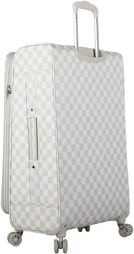 Vista 53 de Steve Madden Equipaje de diseñador, Chalet Gris Claro, Juego de maleta giratoria ligera expandible de 3 piezas - Juego de viaje