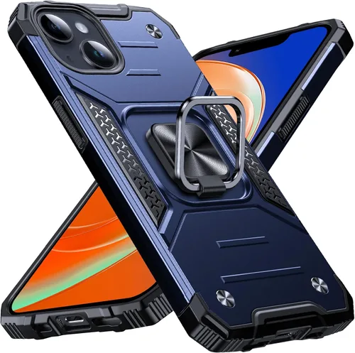 Vista 35 de Anqrp Funda resistente para iPhone 6/7/8/SE/SE2 con soporte de anillo mejorado y agarre, grado militar, a prueba de golpes, resistente y robusta