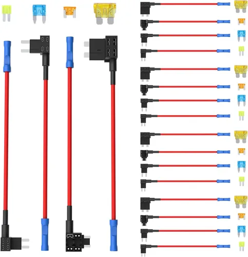 Vista 11 de Newdeli Portafusibles en línea impermeables 12V con cubierta Paquete de 6 - Portafusibles en línea para fusible de cuchilla ATO/ATC