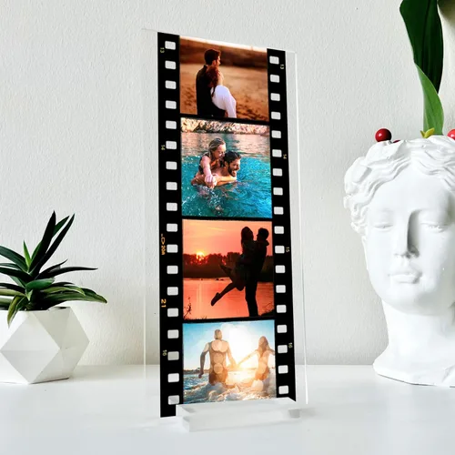 Vista 4 de ENVÍO EL MISMO DÍA Placa de Película de Foto Retro en Rollo de Película de Recuerdo con Soporte - Regalo Personalizado de Foto para Mejor Amiga
