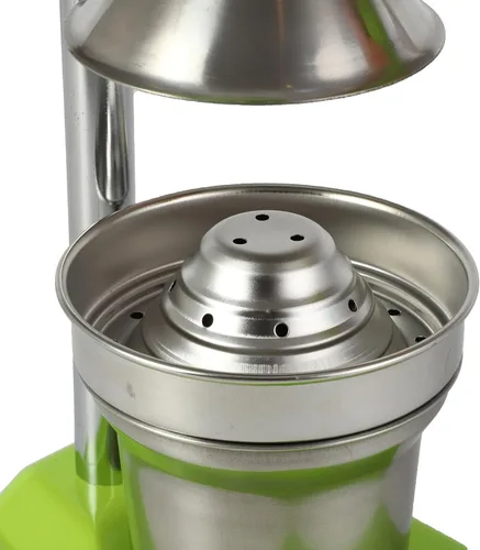 Vista 3 de Exprimidor manual de hierro fundido, exprimidor manual de cítricos de acero inoxidable, exprimidor de naranja limón resistente para jugo fresco