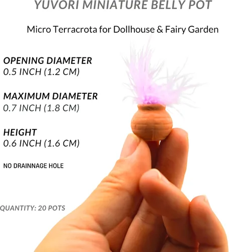 Vista 2 de Mini macetas de terracota – Macetas pequeñas de arcilla para suculentas, cactus, manualidades de bricolaje, jardín de hadas, proyectos escolares