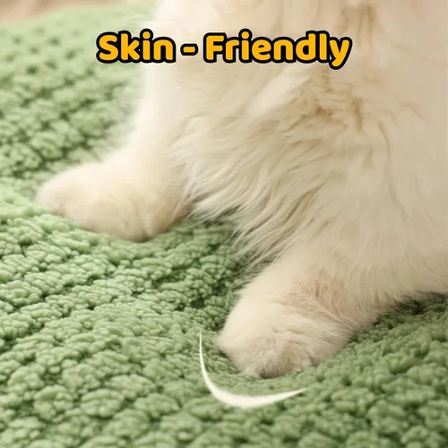 Vista 5 de Linda cama de felpa para gatos 2023, redonda, esponjosa, Kawaii para mascotas, cálida y acogedora, para alivio de articulaciones, lavable (verde 1)
