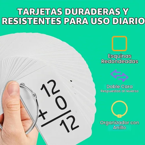 Vista 5 de Star Education Tarjetas de sumas, 0 a 12 (todos hechos, 169 tarjetas) con dos anillos por Star EducationTM