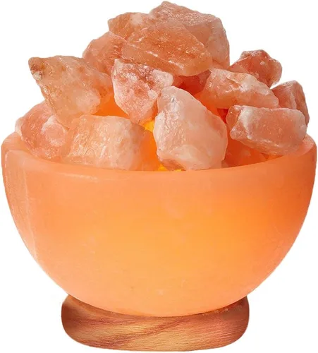 Vista 7 de Himalayan Glow Lámpara de sal USB de terapia de aroma natural con base plástica, luz de noche de sal rosa