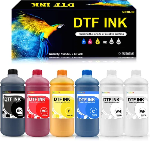 Vista 11 de DTF Ink 1000ML 1 paquete de recarga de tinta digital de inyección de tinta de base de agua premium para impresoras directas a película con cabezal