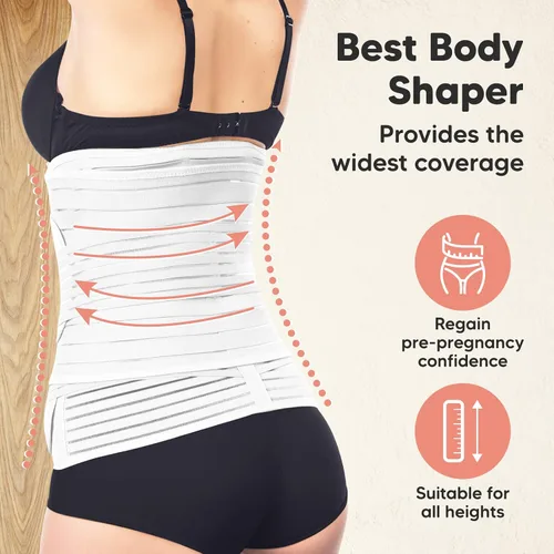 Vista 5 de 3 en 1 Soporte Posparto para el Abdomen. Banda para el vientre para etapa posnatal, embarazo, maternidad, fajas moldeadoras de cuerpo para mujeres