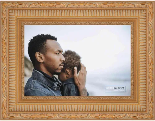 Vista 9 de Poster Palooza 5x5 Inch Ornate Gold Complete Wood Square Picture Frame with UV Acrylic Plexiglass, Foam Board Backing & Hardware Included - 5x5 Inch
