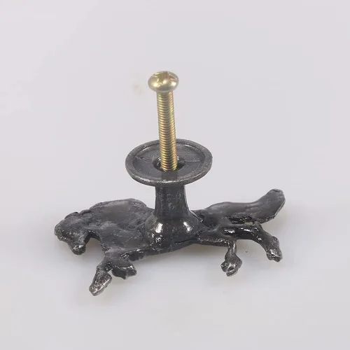 Vista 3 de 6 pomos en forma de caballo, manija de puerta, armario, cajón, aparador, pomos de un solo agujero, manijas para muebles de cocina, armario, armario