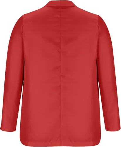 Vista 6 de Blazers sólidos para mujer, casual, de negocios, 2023, otoño, manga larga, para trabajo, oficina, chaqueta de talla grande, cárdigan frontal abierto