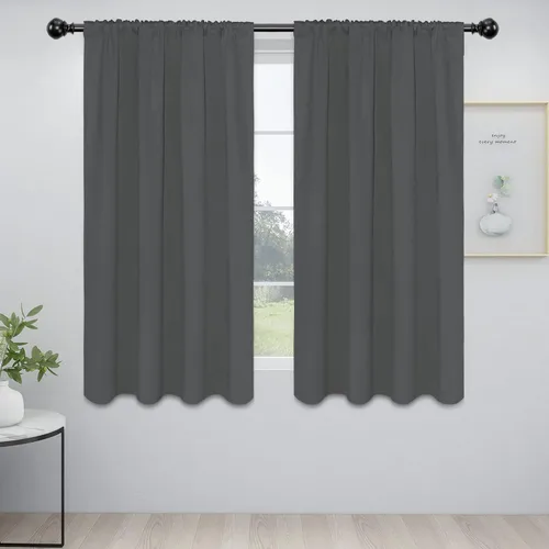 Vista 101 de Easy-Going - Cortinas opacas con bolsillo para varilla para dormitorio, cortinas de ventana para oscurecer la habitación para sala de estar