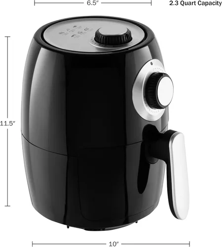 Vista 2 de Freidora de aire – Freidora eléctrica de 2.3 cuartos de galón para una cocina más saludable – Aparato compacto con interior antiadherente – Gadgets
