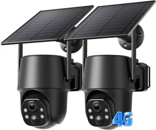 Vista 8 de SEHMUA - Cámara de seguridad celular 4G LTE solar inalámbrica para exteriores, cámara alimentada por energía solar sin WiFi, vista en vivo de 360°