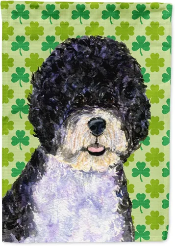 Vista 177 de Caroline's Treasures SS4442GF Affenpinscher Bandera de jardín con retrato de trébol del día de San Patricio para buzón, bandera decorativa