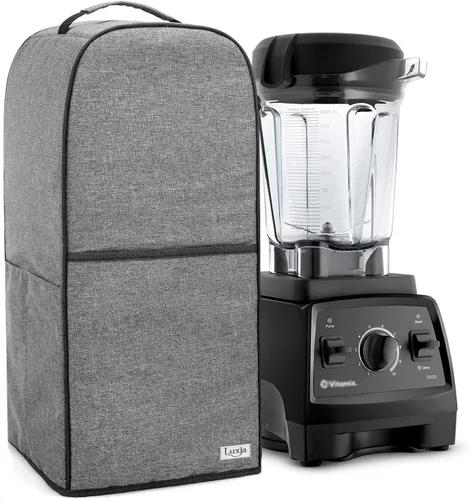 Vista 8 de Luxja Cubierta de licuadora compatible con Vitamix 64 oz. Licuadora de bajo perfil, negra (acolchada)