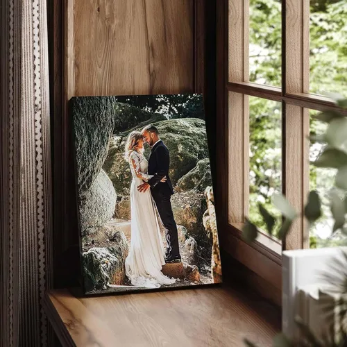 Vista 3 de Impresiones en lienzo personalizadas con tus fotos, impresión personalizada de imagen a lienzo, arte de pared personalizado para dormitorio, sala
