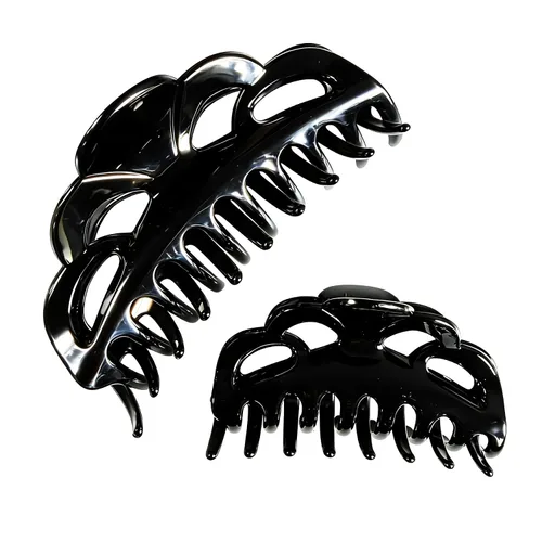 Vista 6 de Pinzas para cabello grandes de plástico, para mujeres con cabello grueso