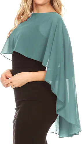 Vista 3 de Sakkas Anya - Capa de gasa suave para mujer, para boda, dama de honor, novia, bolero