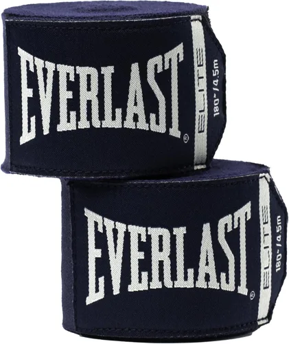 Vista 2 de Everlast Elite - Vendas de boxeo de 180 pulgadas para guantes, cómodo soporte de muñeca, envolturas de boxeo, vendas de mano para boxeo (azul)