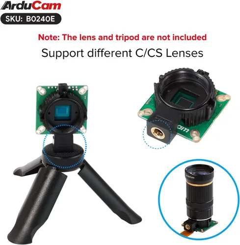 Vista 2 de UCTRONICS Arducam para cámara Raspberry Pi HQ, 12.3MP IMX477 módulo de cámara para Raspberry Pi5/4B/3B+/Zero