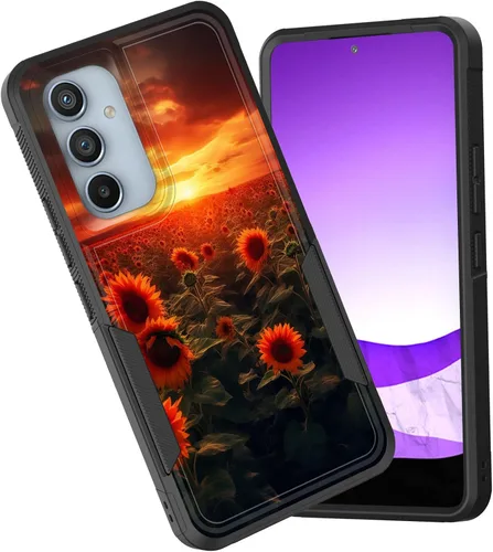 Vista 62 de Funda protectora para Galaxy A13 5G, doble capa híbrida resistente a prueba de golpes, policarbonato duro, silicona suave, TPU, funda protectora