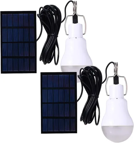 Vista 10 de Lámpara de energía solar, luces LED portátiles, panel de energía solar, iluminación LED para campamento, tienda de campaña, pesca nocturna, luces