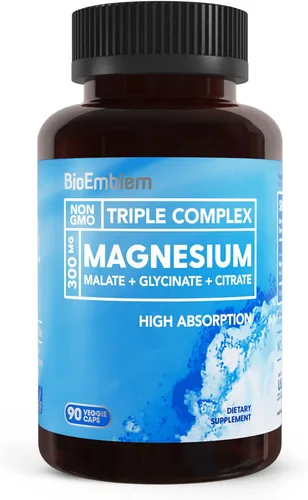 Vista 2 de BioEmblem Complejo triple de magnesio y multivitamínico para la salud cardiovascular y las necesidades nutricionales