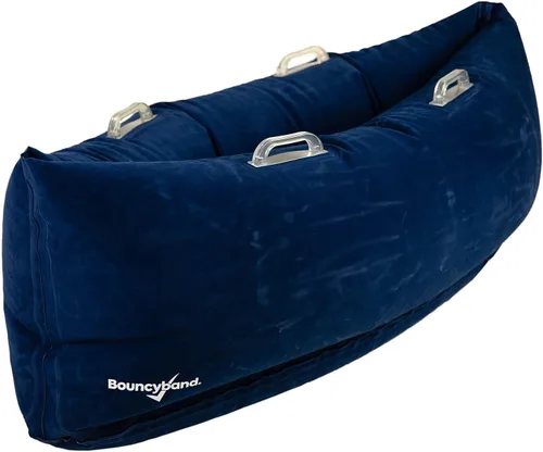 Vista 4 de Bouncyband - Silla sensorial Peapod pequeña y cómoda, color azul de 48 pulgadas, divertida y inflable que proporciona alivio sensorial terapéutico