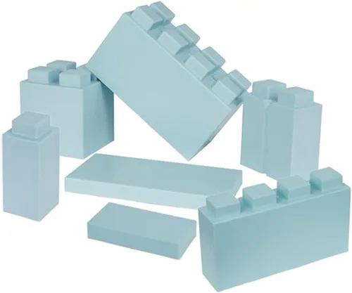 Vista 62 de EverBlock Paquete modular de plástico de tamaño natural de 3 x 3 pulgadas Bloques de construcción gigantes Fácil de conectar y reutilizar Uso