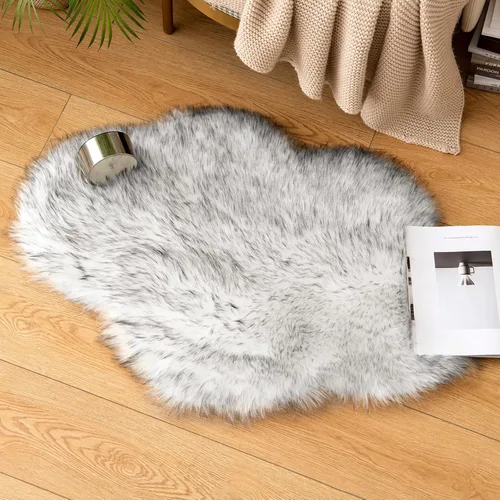 Vista 19 de MIULEE Alfombra de Área de Lujo Súper Suave y Esponjosa de Piel Sintética Rectangular Alfombra Decorativa de Felpa Shaggy para Mesita de Noche Sofá