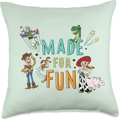 Vista 5 de PIXAR Disney Toy Story Crew - Almohada hecha para divertirse, 16 x 16 pulgadas, multicolor