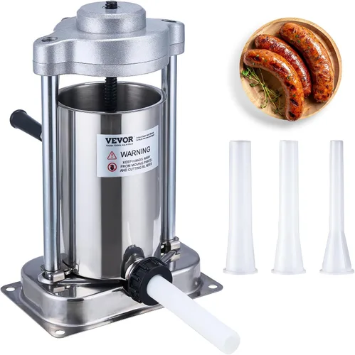 Vista 11 de VEVOR Relleno manual de salchichas, relleno vertical de carne de 7 libras B-3L