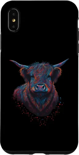 Vista 7 de iPhone 15 Highland Cow Scottish Cattle Portrait Case