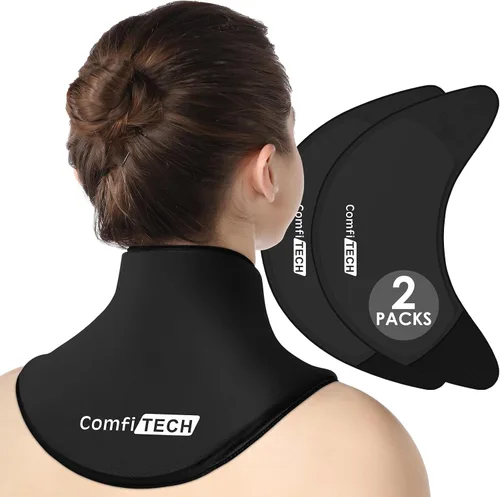 Vista 7 de ComfiTECH Gel de Compresa de Hielo para Cuello, Almohadilla de Enfriamiento para Cervical y Hombro, Mediano, 1 Paquete Flexible after Frozen, Soft