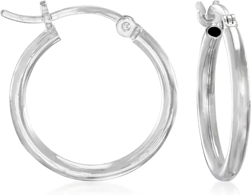 Vista 4 de Ross-Simons Aretes de aro extraíbles de topacio azul suizo de 2.00 quilates en plata de ley, Gema, topacio