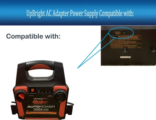 Vista 2 de UpBright Adaptador de 12 V CA/CC compatible con Quipp PowerPro Dynamite AutoPower Power Pro Auto DP600 600A DP300 300A 12 voltios arranque Jump Pack