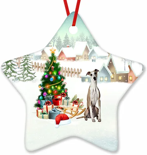 Vista 85 de Prezzy Airedale Terrier - Adorno para decoración de árbol de Navidad, regalos lindos para amantes de los perros, para familiares y amigos, nuevo