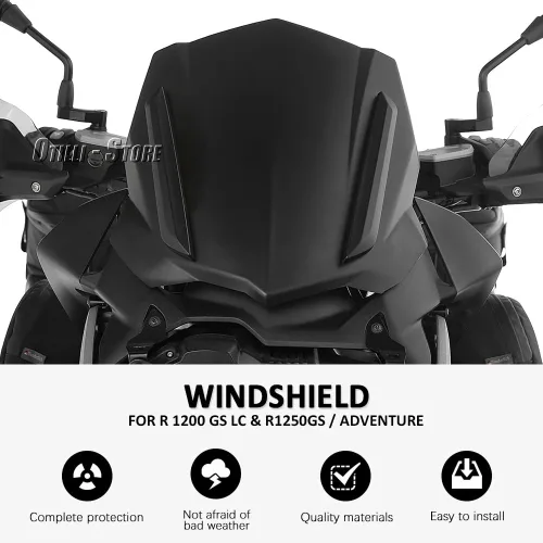 Vista 4 de Para BMW R1250GS R 1250 GS ADV R 1200 GS LC Adventure R1200GS LC Parabrisas delantero Carenado Parabrisas Accesorios de motocicleta Deflectores